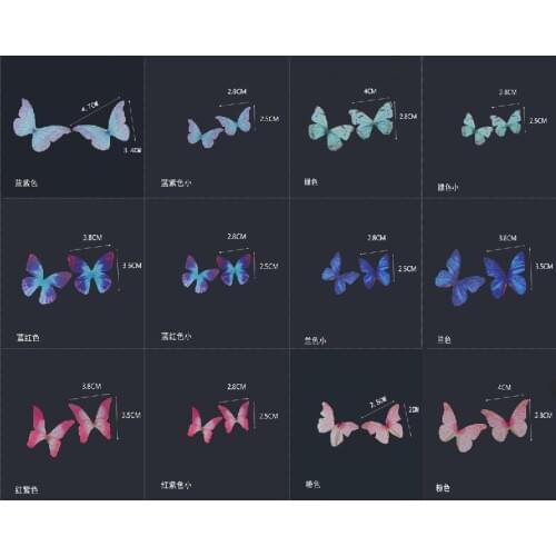 XCDIY 10pcs Gauze Yarn Butterfly cloth butterfly Charm Pendant For Earring Bracelet Necklace Jewelry Finding