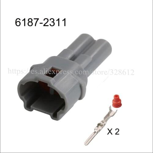 100SET 6187-2311 car wire male cable Waterproof sheath 2 pin connector automotive Plug socket include terminals and seal