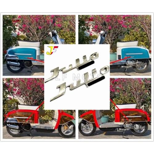 2PCS Motorcycle Fairing Body Components Sticker Stereoscopic 3D Plating Logo Body Sticker For HONDA DIO AF52 Julio AF52E Scooter