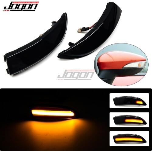 2pcs LED Dynamic Turn Signal Light Side Mirror Sequential Indicator Blinker Lamp For Ford Fiesta MK6 VI /UK MK7 2008-17 B-Max