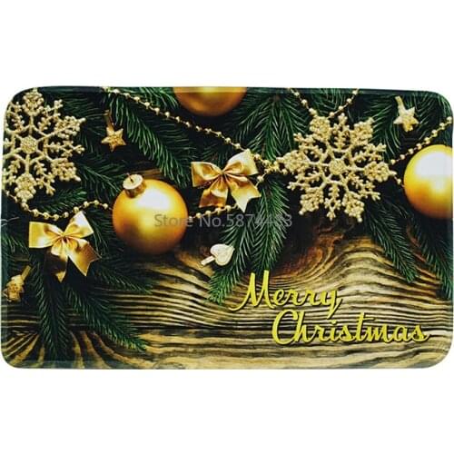 40 X 60 cm Cartoon Christmas Carpet Indoor Entrance Doormat Floor Rugs Absorbent Bathroom Bath Mat Anti-slip Kitchen Rug