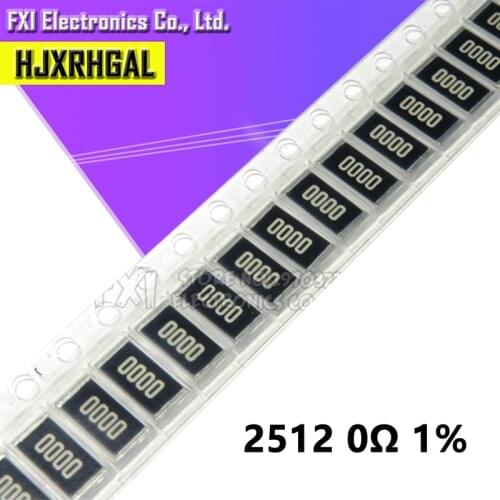 50PCS 2512 SMD Resistor 0 ohm 1W 0R 1% New original 0000