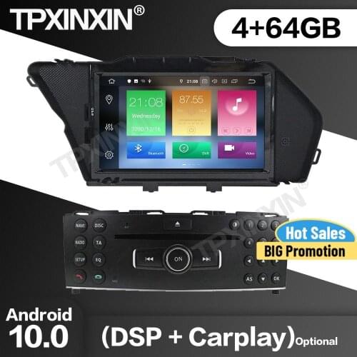 4+64G Car Radio 2 Din Stereo Receiver Android For Mercedes Benz GLK X204 GLK300 GLK350 GPS NAVI Auto Multimedia Player Head Unit