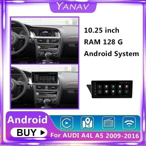 Android Car Radio For Audi A4L A5 2009-2016 low Version Multimedia DVD Player Auto Head Unit GPS Navigation Receiver 10.25Inch