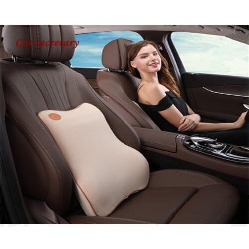 Car secretary Auto Seat Supports Memory Foam Pillow Back Lumbar Cushion Car Memory Foam Lower Back Pain Orthopedics Body Pillow