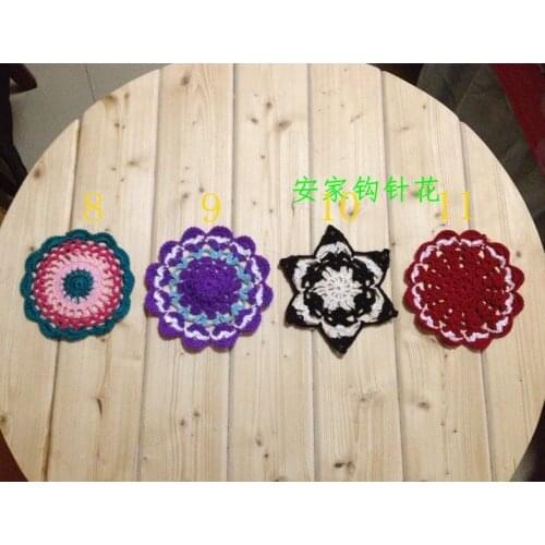 Free shipping ZAKKA cotton crochet lace felt as novelty households tea table decor pads coaster placemat potholder with flowers