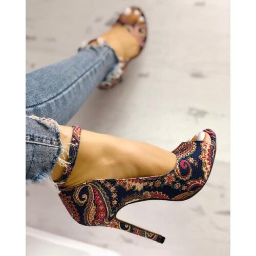 35-43 New Shoes Woman High Heels Pumps Sandals Fashion Summer Sexy Ladies Increased Stiletto Super Peep Toe Shoes Dropshipping