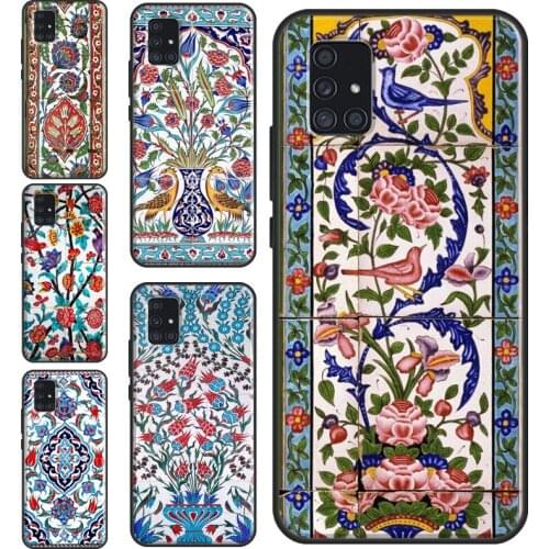 Ancient Floral Tiles Case For Samsung A72 A52 A42 A32 A12 A02 S A10 A30 A50 A70 A21S A20e A11 A31 A41 A51 A71