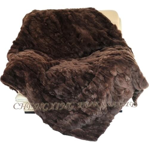 CX-D-66B 200X150 Home Decor Genuine Rabbit Fur Rugs And Carpets