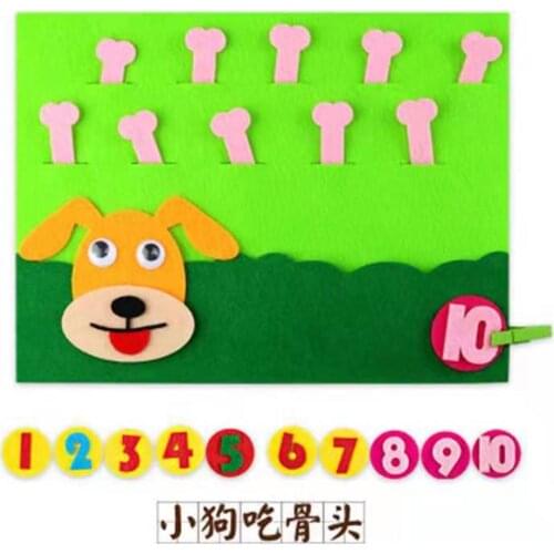 DIY Non-woven Add & Subtract Arithmetic Early Learning Toys Montessori Handmade Felt Finger Toy Set Math Teaching Aids for Kids