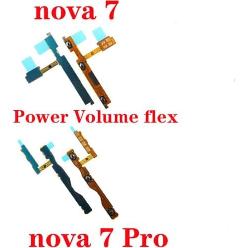 For Huawei nova 7 nova 7 Pro Power On Off Volume Up Down Button Key Flex Cable Replacement Repair Spare Parts