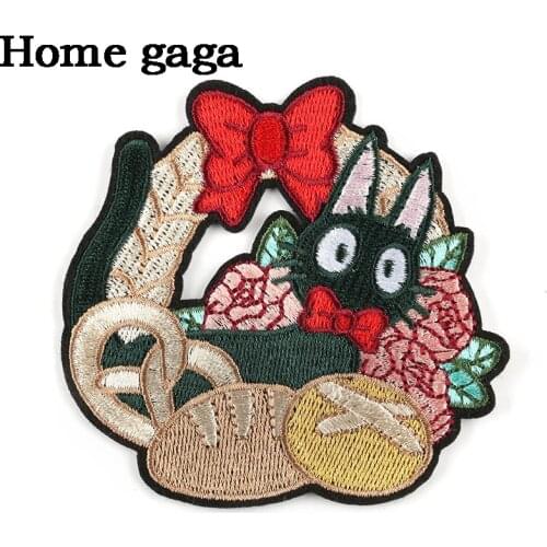 Homegag kikis delivery service Cute Cat patch embroidered anime sewing iron on applique badge for clothing D3046