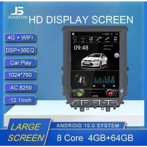 JDASTON 12.1" 1 Din Android 10.0 For Toyota Land Cruiser LC200 Auto Radio Car Dvd Player 4G GPS Navigation Carplay DSP Video