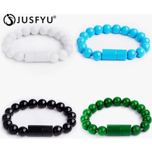 Beads Bracelet Micro USB Cable Android 2A Fast Charging Charger Cables For iPhone Xs Xiaomi 6x Type C USB Data Sync Charge Wire