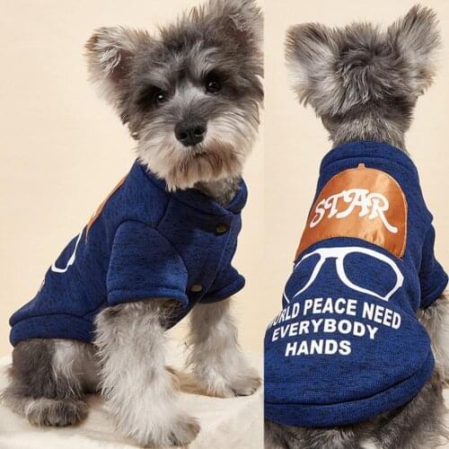 Pet Cardigan Letter Print Keep Warmth Dog Sweatshirt Breathable Cute Dogs Short Sleeves Tops Costume Fashion Puppy Coat Clothes
