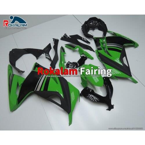 Motorbike Body Set For Kawasaki Ninja 300R EX300 2013 2014 2015 2016 White Black Motorcycle Fairings (Injection Molding)