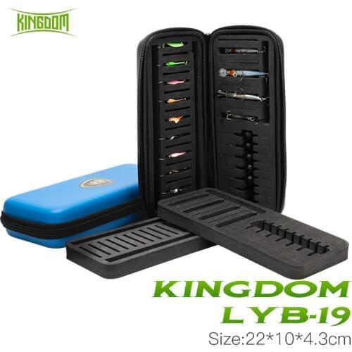 Kingdom Fishing Tackle Boxes Waterproof EVA Spoon Fly Fishing Lure Storage Bag Portable Fishing Accessories Fishing Equipment