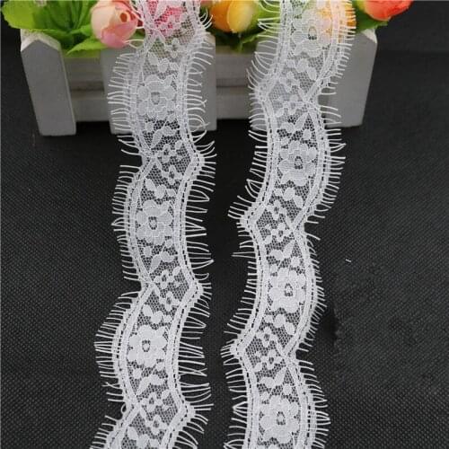 5.5cm Width Eyelash Lace Trim Ribbon For DIY Clothes Sewing Crafts decoration Handmade Accessories