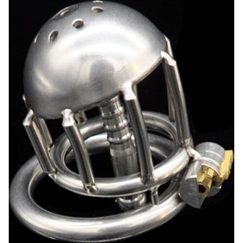 Stainless Steel Small Chastity Cage Urethral Plug Penis Lock Cock Ring Male Chastity Device Cbt BDSM Sex Toys For Men CB6000s