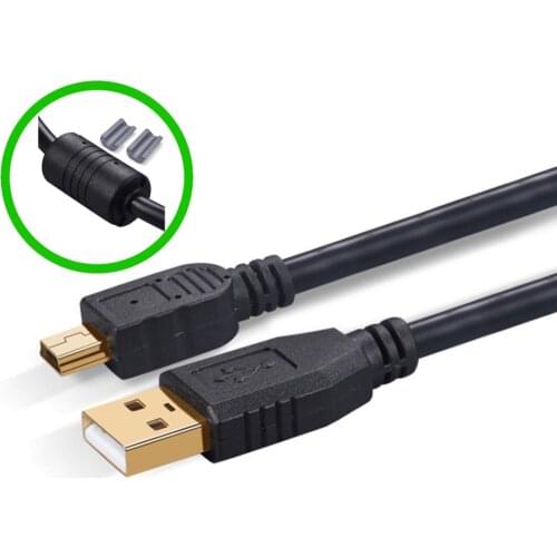 USB Mini USB cable 5M 3M Mini USB data sync charging cable Mini-B 5-pin for MP3 MP4 GPS TI-84 Plus USB charger cable with magnet