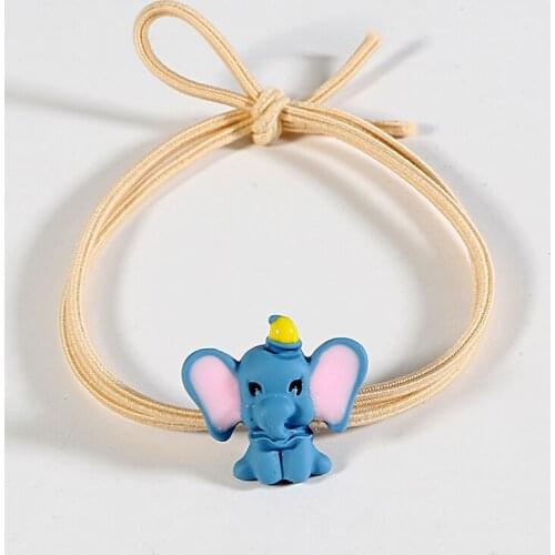 Cartoon Hair Tie Elephant Hair Bands Scrunch for Girl Ponytail Holder Rubber Ring Head Accessories