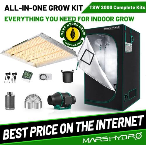 Mars Hydro TSW 2000W LED Grow Light 120x120x200CM Indoor Tent Grow Kits Full Spectrum Quantum Board Lamp For Hydroponics System