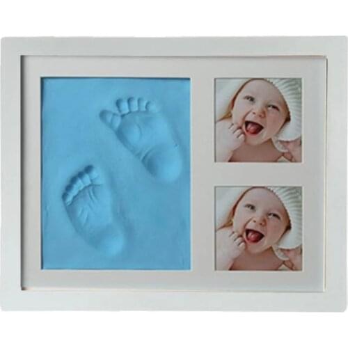 Newborn Baby Handprint Footprint Kit Casting Infant Baby Non-toxic Souvenirs Gift Imprint DIY Soft Clay Inkpad for Baby