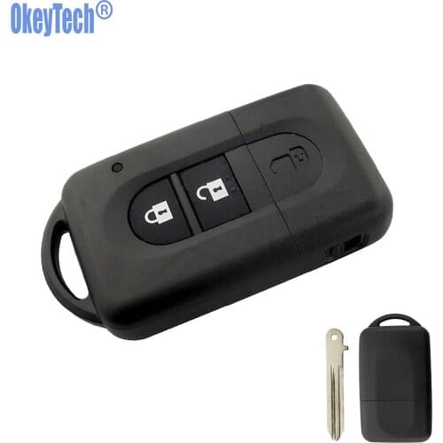 OkeyTech 2 Button Replacement Remote Car Key Shell Fob Case Holder For Nissan MICRA Xtrail JUKE DUKE NAVARA Qashqai j11 Sunny