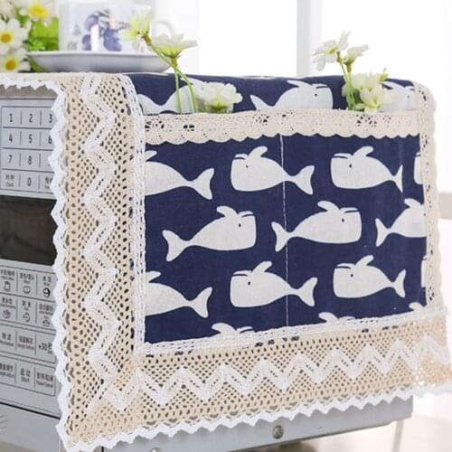 Modern Simple Microwave Oven Cover Dustproof Cotton Machine Protector Decorative Kitchen Appliance Cover 13.7x39.3inches