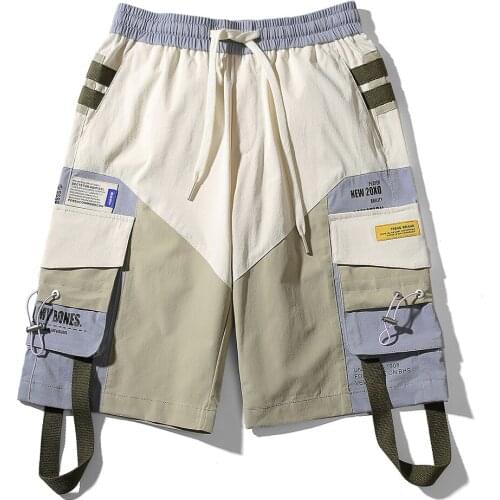 Loose New Style Overalls Shorts Mens Sports All-Match Casual Patchwork Outer Wear Five-Point Beach Summer Lightweight Pants