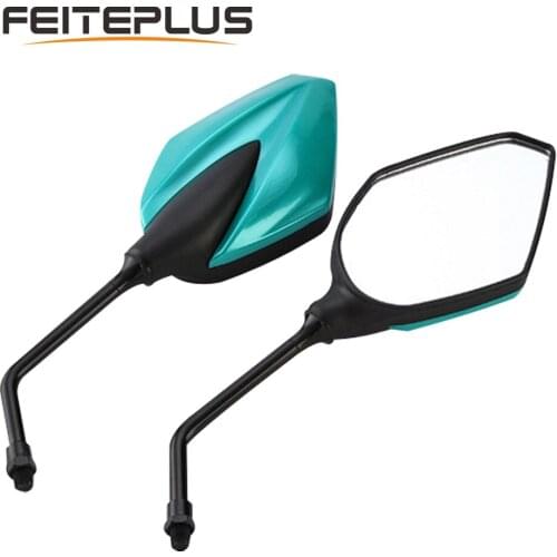 Aluminum alloy Motorcycle Handlebar Rearview Mirrors With Turn Signal Ligth Electric Vehicle Wide Angle Left Right Side Mirror