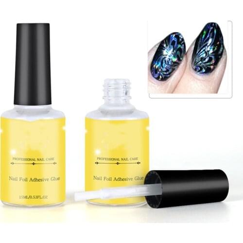 15ml Nail Glue For Transfer Foil Sticker Nail Foil Adhesive Polish Gel Starry Paper Print Foils Wraps Nail Manicure Decoration