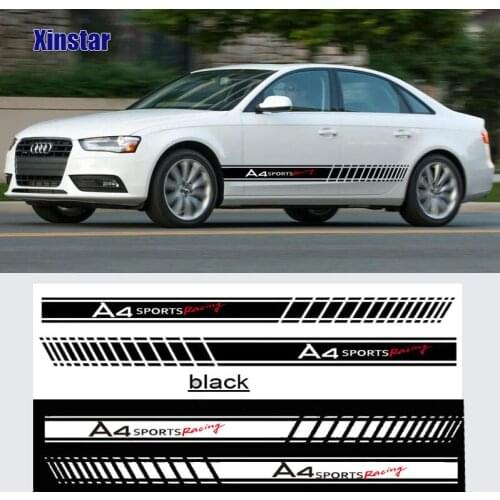 2pcs car side sticker for audi A4 A6