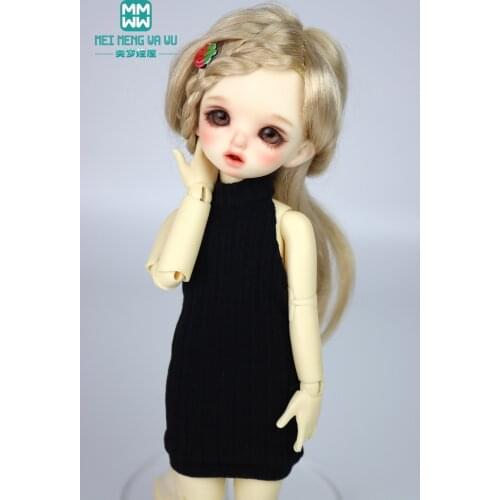 28-30cm 1/6 BJD YOSD Doll clothes Fashion black White halter sweater