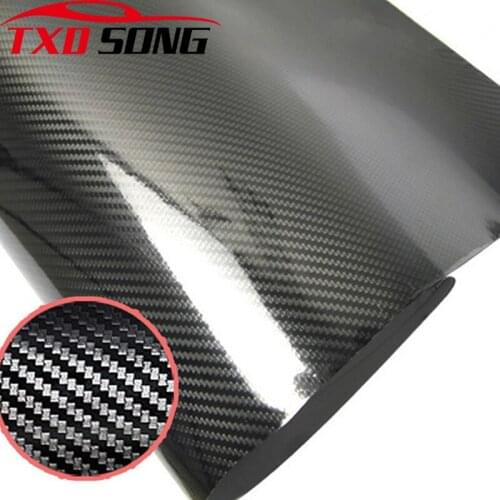 30cm*200cm/Roll Super quality Ultra Gloss 5D Carbon Fiber Vinyl Wrap 4D Texture Super Glossy 5D Carbon Film With