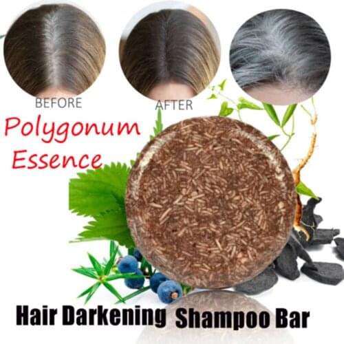 Polygonum Anti White Hair Darkening Shampoo Bar Anti Dandruff Cleansing Handmade Soap Shampoo Adults Home Hair Care Nn