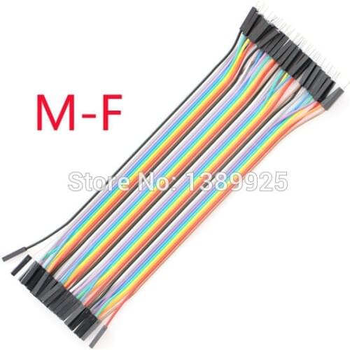 Free Shipping 10lots total 400P (10*40P) 20cm 1P-1P Female to Male DuPont Line Wire Cable
