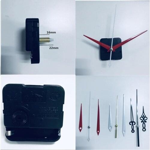100sets High-quality M2188 22mm Wall Clock Quartz Movement Mechanism with Black Red Gold White Hands DIY Quartz Clock parts