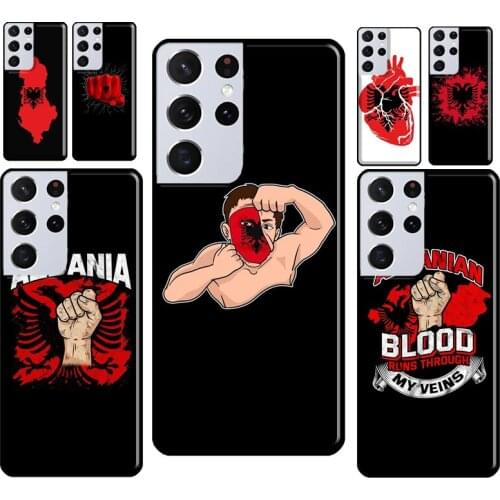 Albania flag Phone Case For Samsung Galaxy S8 S9 S10 Plus S20 FE Note 10 Plus Note 20 Ultra S21 Coque