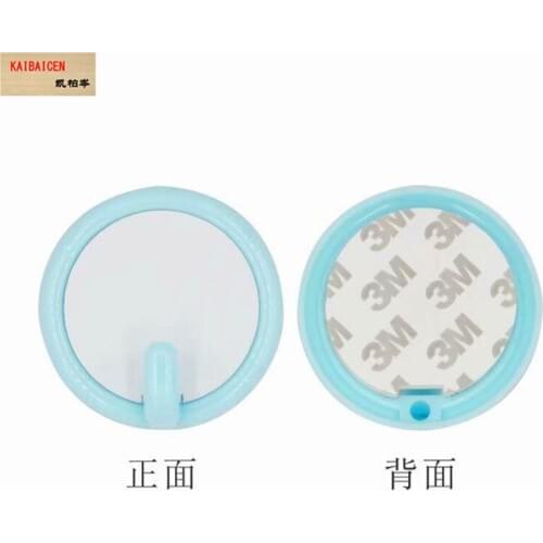 DHL 200pcs/lot Sublimation Blank Plastic Wall Hook with Metal plate gule Square Round Ovel used to heat transfer printing