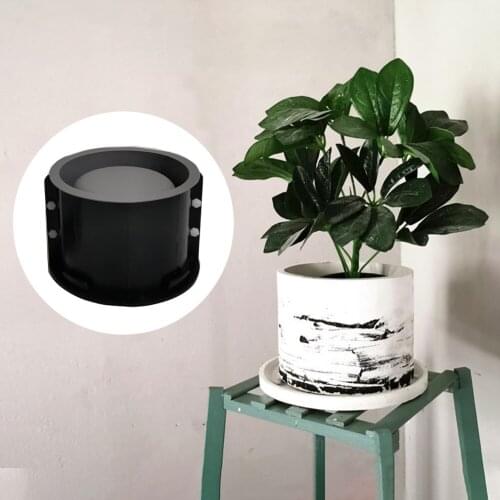 Flowerpot Mold Concrete Making Double Layer Portable DIY Easy Clean Large Round Reuseable Easy To Clean As Gift