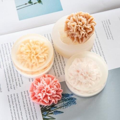 Carnation Soap Molds Flower DIY Handmade Soap Silicone Mold Soap Mould Fondant Tools Cake Decor Scented Candle Molds