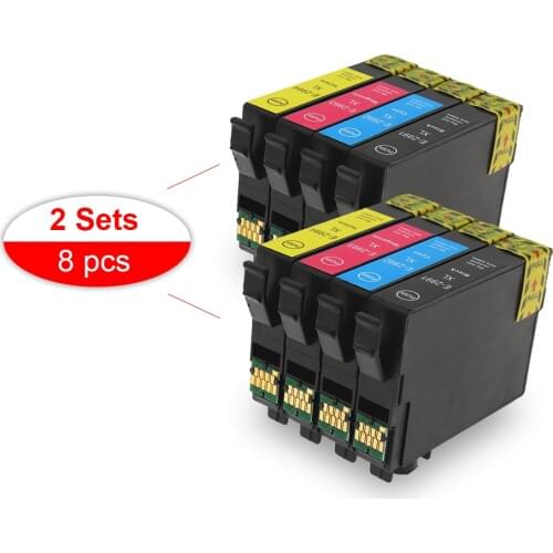 2 Sets Compatible Ink Cartridge 29XL T2991 with one time chip with ink for EPSON XP-255 XP-257 XP-352 XP-355 XP-452 XP-455