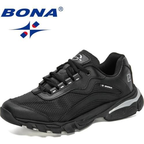 BONA 2021 New Designers Popular Sneakers Thick Sole Men Sports Running Shoes Luxury Brand Shoes Tennis Shoe Big Size Mansculino