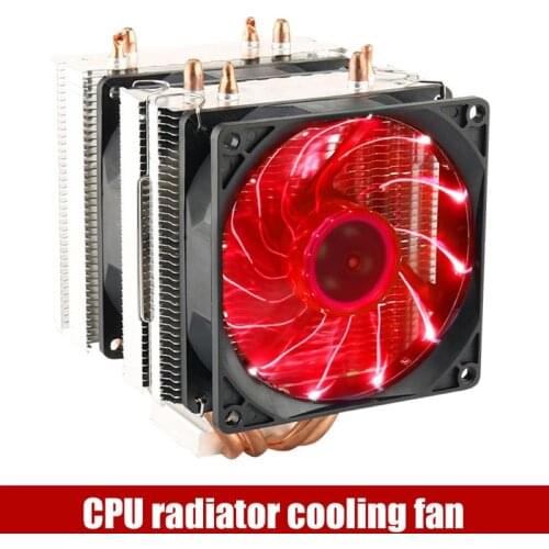 4 Heat Pipes CPU Cooler Motherboard Cooling Fan Radiator for 75/1150/1151/1155/1156/1366 AMD Heatsink