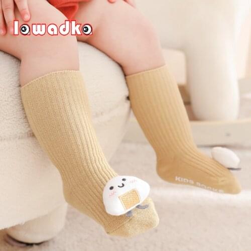 Lawadka Cotton Cartoon Socks for Newborns Anti Slip Baby Boy Girls Infant Floor Sock Spring Autumn Fashion Toddler Age for 0-24M