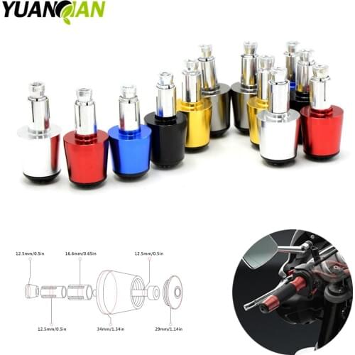 Motorcycle CNC 7/8'' Handle Bar End Handlebar Grips Cap for Kawasaki ZXR400 GPZ500S/EX500R NINJA 1990-2009 ZR750 ZEPHYR 91-93