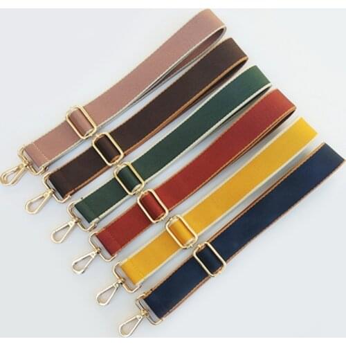 Solid Nylon Bag Strap Women Shoulder Crossbody Bag Belt Adjustable Wide Long Strap Bag Accessories Female Messenger Bag Strap