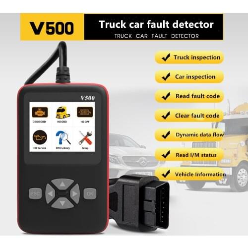 New V500 Car/Truck Diagnosis OBD CR-HD Device OBD Car Truck Diagnostic Tool Diagnostic Scanner auto Full OBD Code Reader Scanner
