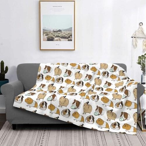 Guinea Pigs Pattern Throw Blanket Plush Blanket Closing Satisfied Blankets Bed Decorative Luxury Blanket Fleece Blanket
